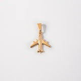 18k Gold Plated Airplane Pendant