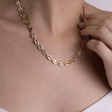 Bismarck 45cm Chain in 18k Laminated Gold for Lady