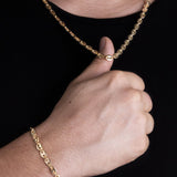 Combo Bliss, Cadena + Pulsera en oro laminado 18k para Caballero