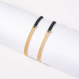 Pulseras M60 de hilo en Oro laminado 18k Para Pareja