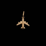 18k Gold Plated Airplane Pendant