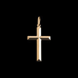 18k Gold Plated Embossed Cross Pendant