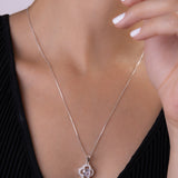 Conjunto Cadena Veneciana con Dije Enchanted + Topos Enchanted en Plata 925 Para Dama