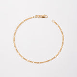 Pulsera Figaro en Oro laminado 18k