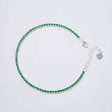 Pulsera Tenis Verde en Plata 925