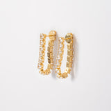 Aretes Tenis en Oro laminado 18k Para Dama